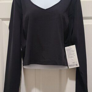 Lululemon Nulu Buttery Soft Weightless Align Long Sleeve Cropped Slim Fit Tee